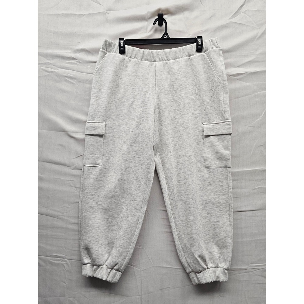 Express Womens Cargo Jogger Grey Polyester Blend Casual Athletic Size XL